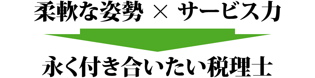 柔軟な姿勢でサービス力の高い税理士をご紹介します。